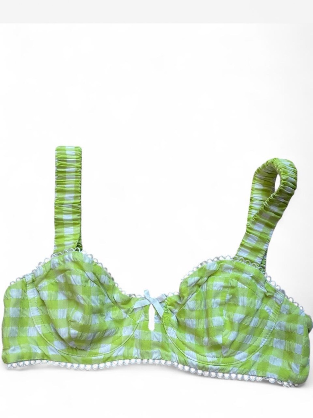 For Love & Lemons Gingham Underwire Bralette Top